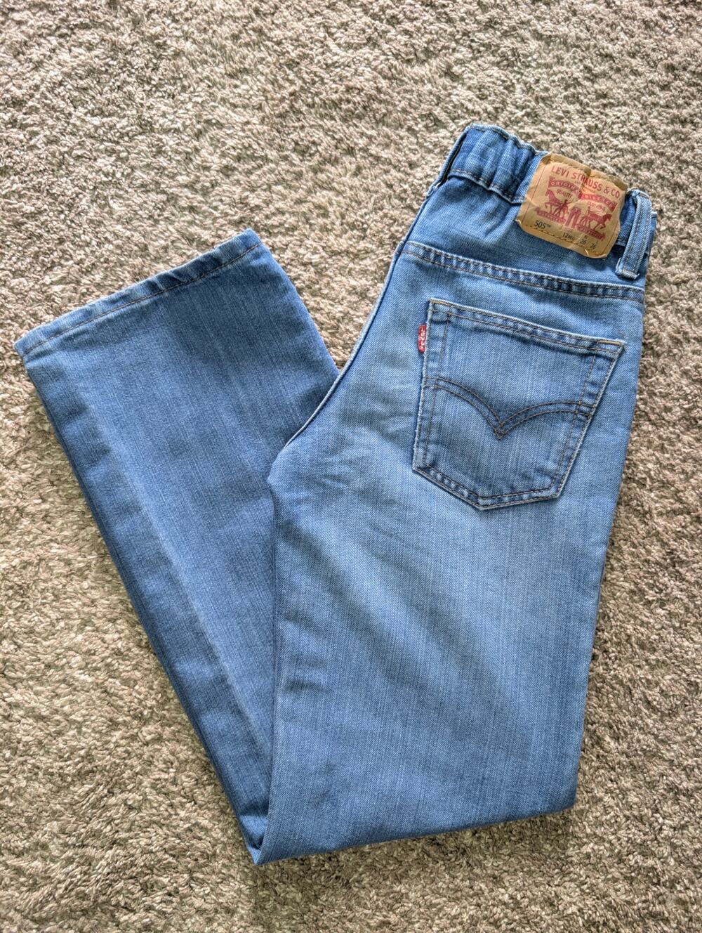 Levi's Boys Bottoms, Levi's 505 Medium Wash Regular Jeans, Sz 12